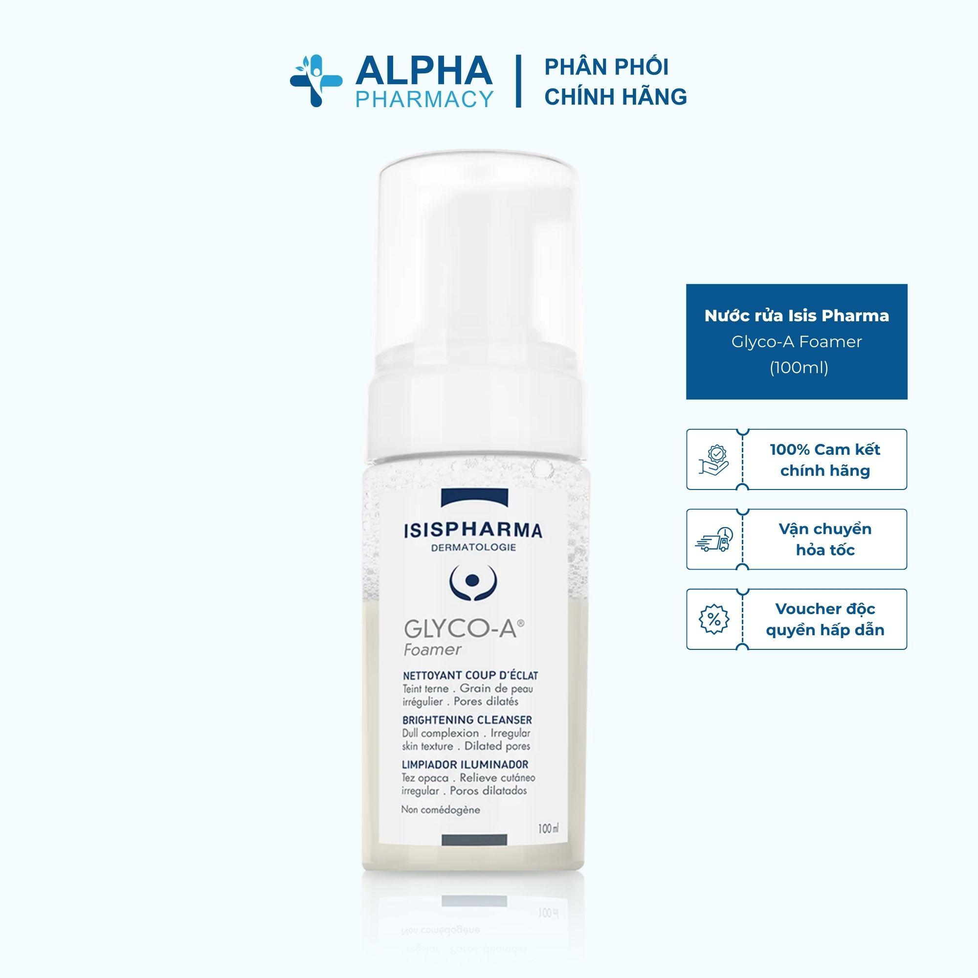 Nước Rửa Isis Pharma Glyco-A Foamer Làm Sạch Sâu, Tẩy Tế Bào Chết – 100ml