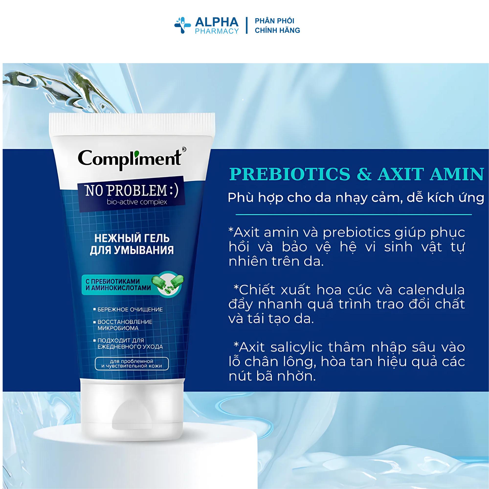 Gel rửa mặt Compliment No Problem Ngăn Ngừa Mụn Sạch Sâu - 200ml - Image 7