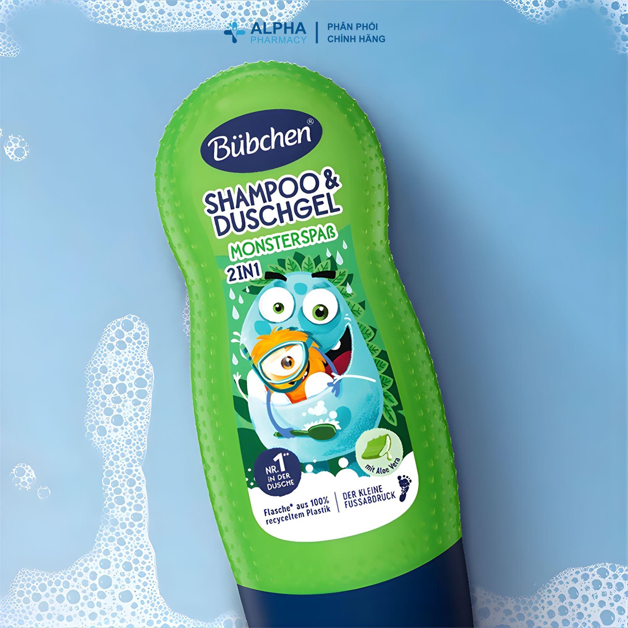 Sữa Tắm Gội Cho Bé Bubchen Shampoo & Duschgel Monster Fun Hương Thơm Dễ Chịu – 230ml - Image 2