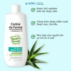 Alternative view of Gel Tắm Corine De Farme Essential Aloe Vera Hương Lô Hội – 750ml