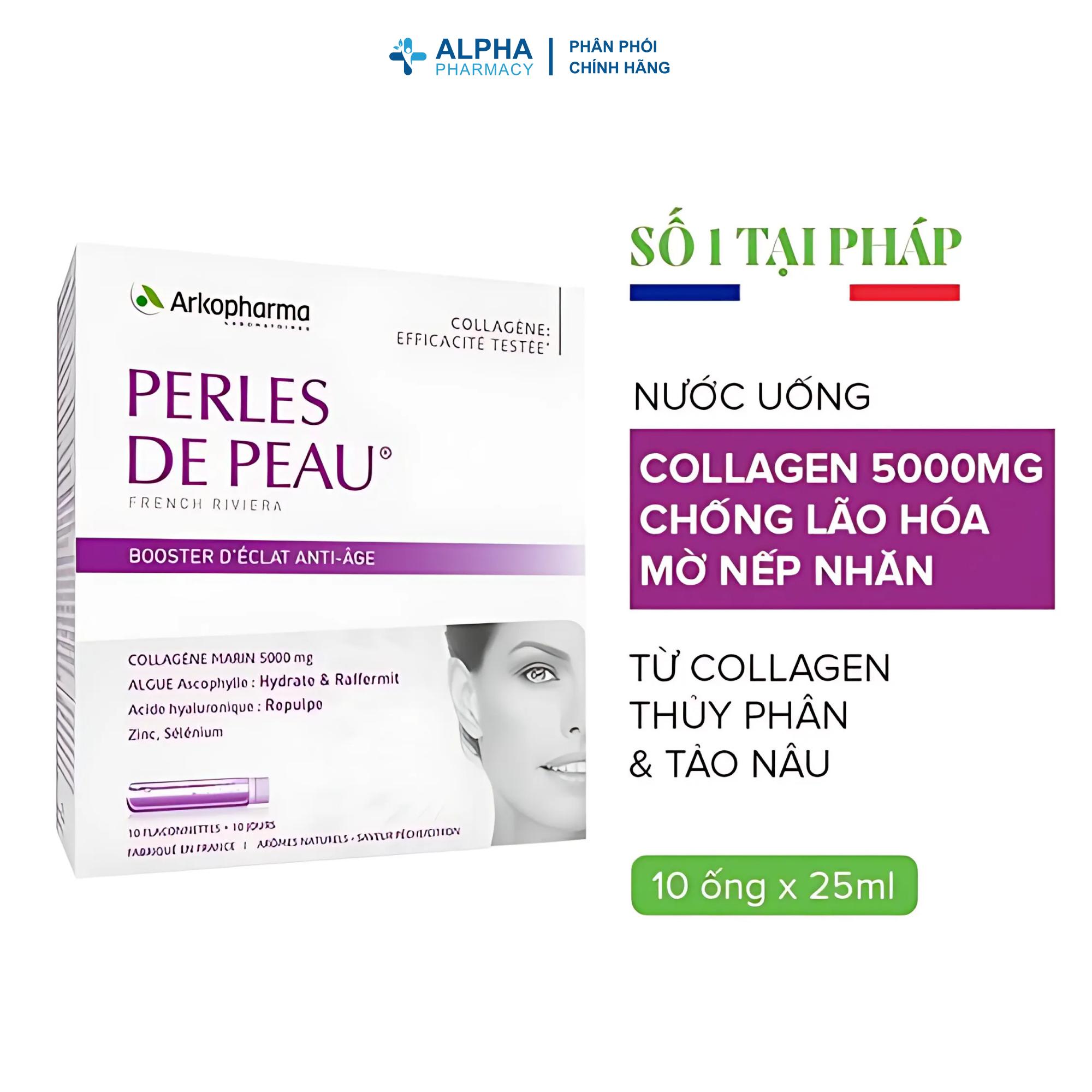Nước Uống Collagen Arkopharma Perles De Peau Chống Lão Hóa – Hộp 10 Ống - Image 2