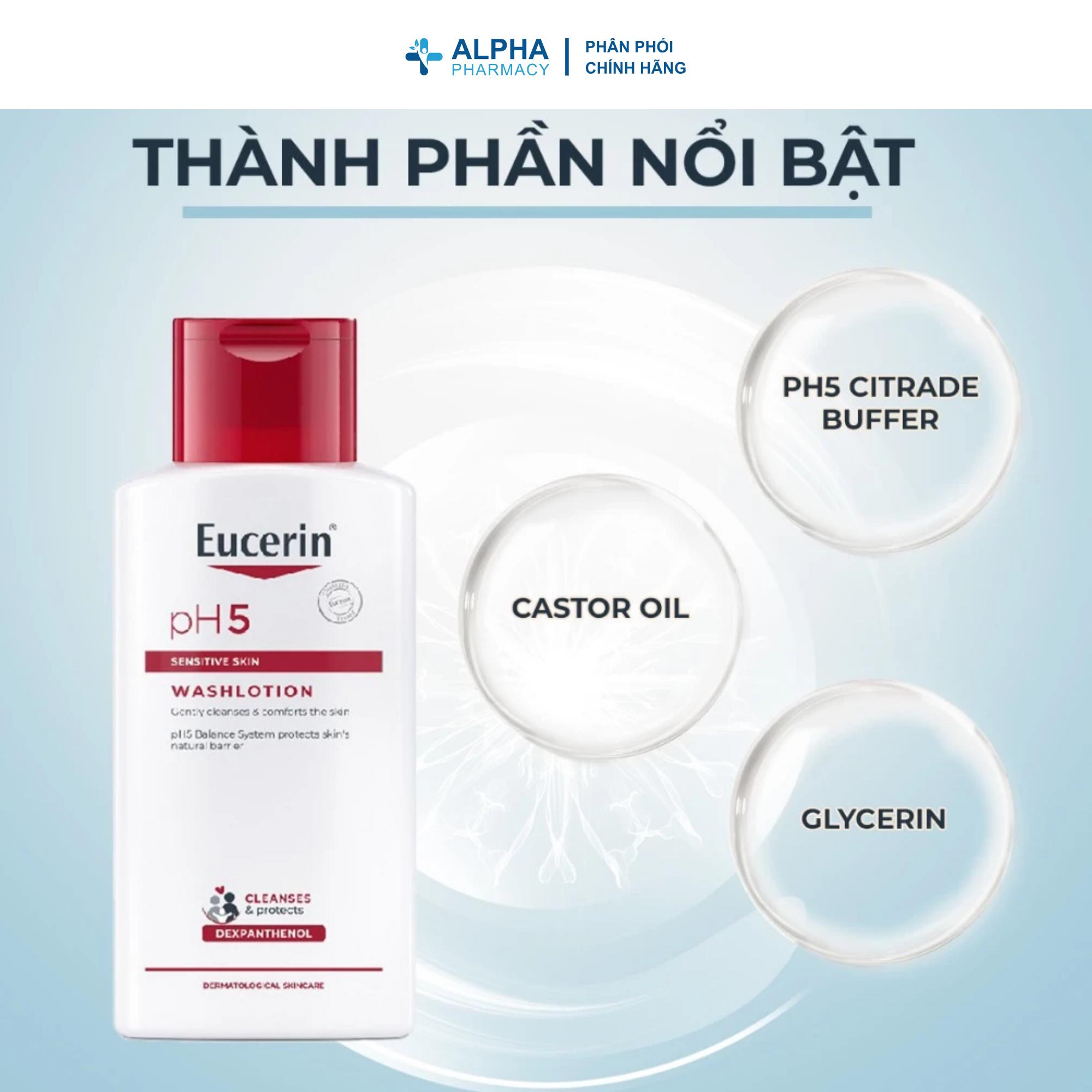 Sữa Tắm Eucerin PH5 Washlotion Dành Cho Da Nhạy Cảm - 200ml/400ml/1000ml - Image 4