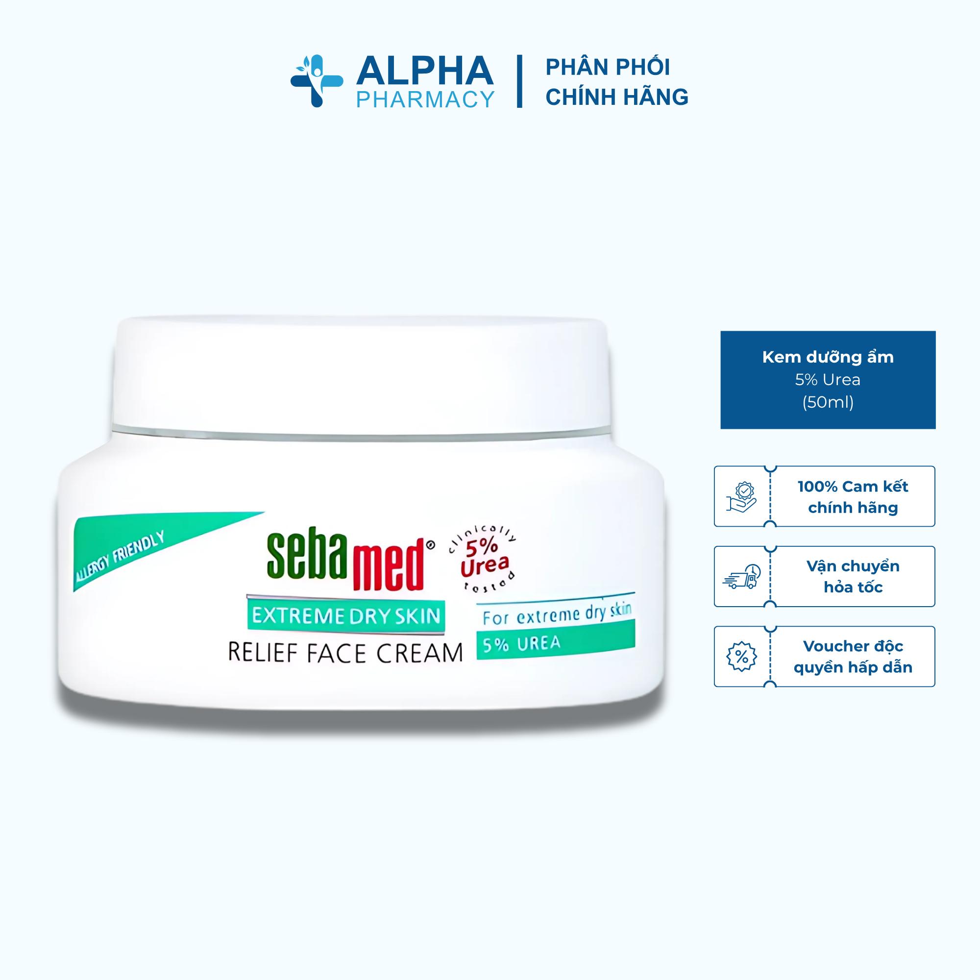 Kem Dưỡng Ẩm Sebamed 5% Urea Cho Da Khô, Chàm, Vảy Nến – 50ml