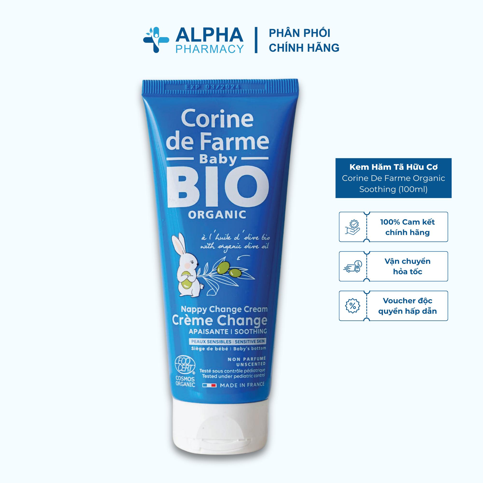Kem Hăm Tã Hữu Cơ Corine De Farme Organic Soothing Nappy Change Cream – 100ml