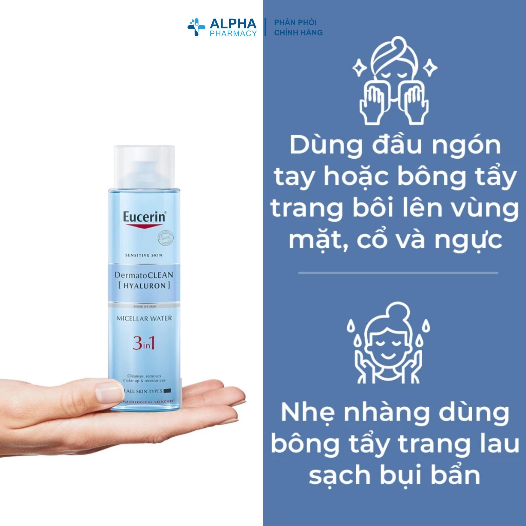 Nước Tẩy Trang Eucerin Dermato Clean Micellar Cleaning Fluid Cho Da Mụn Và Da Nhạy Cảm - 200ml/400ml - Image 5