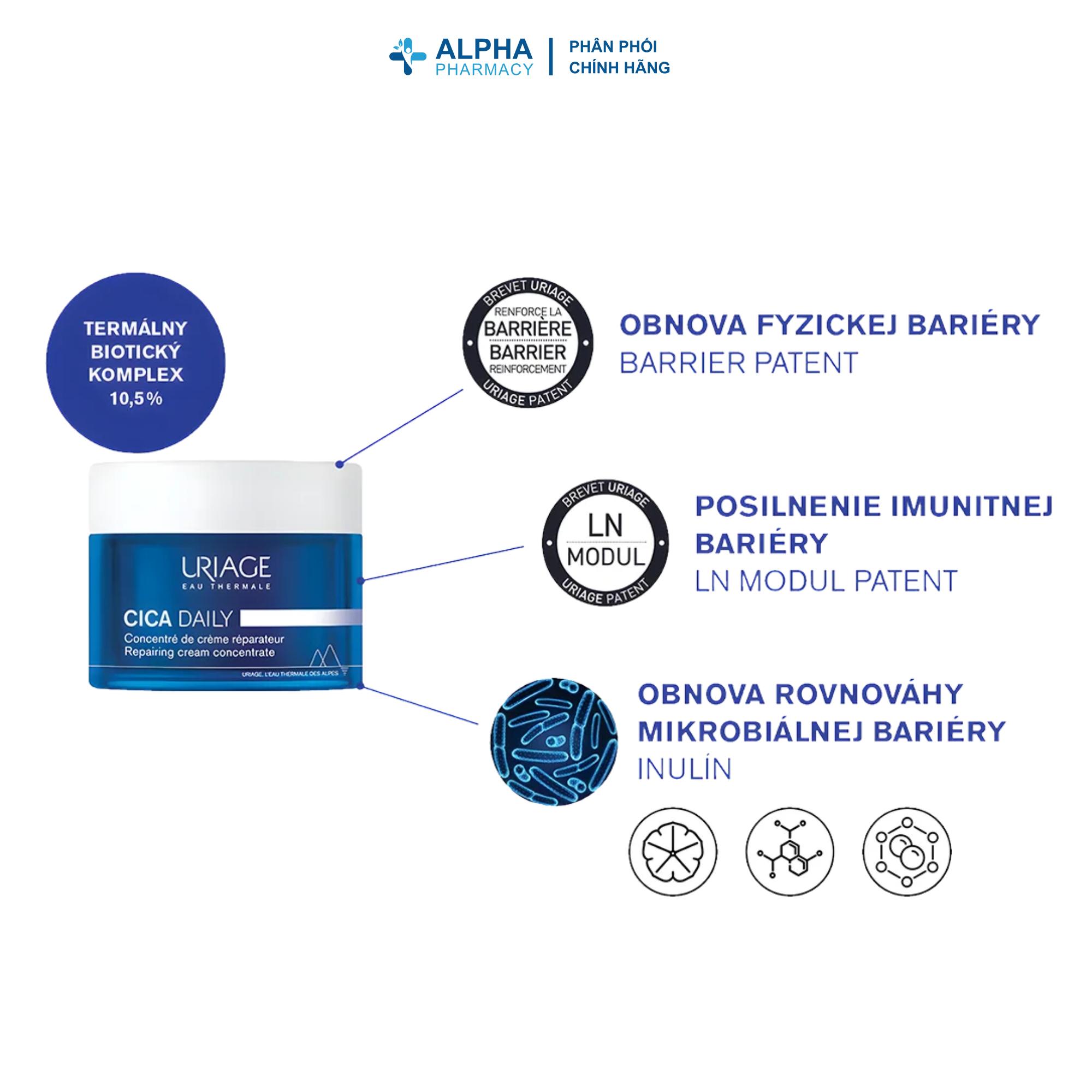 Kem Dưỡng Uriage Cica Daily Repairing Concentrate Làm Dịu & Phục Hồi Da – 50ml - Image 2