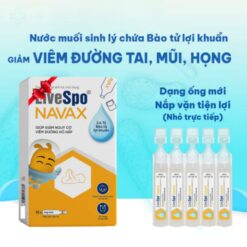 Alternative view of Dung Dịch Vệ Sinh Tai Mũi Họng LiveSpo Navax Giúp Giảm Nguy Cơ Viêm Đường Hô Hấp - H/10 Ống