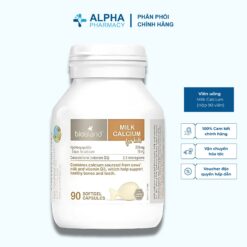 Viên Uống BioIsland Milk Calcium For Kids Bổ Sung Canxi Sữa Cho Trẻ, Hỗ Trợ Xương Và Răng Chắc Khỏe – Hộp 90 Viên