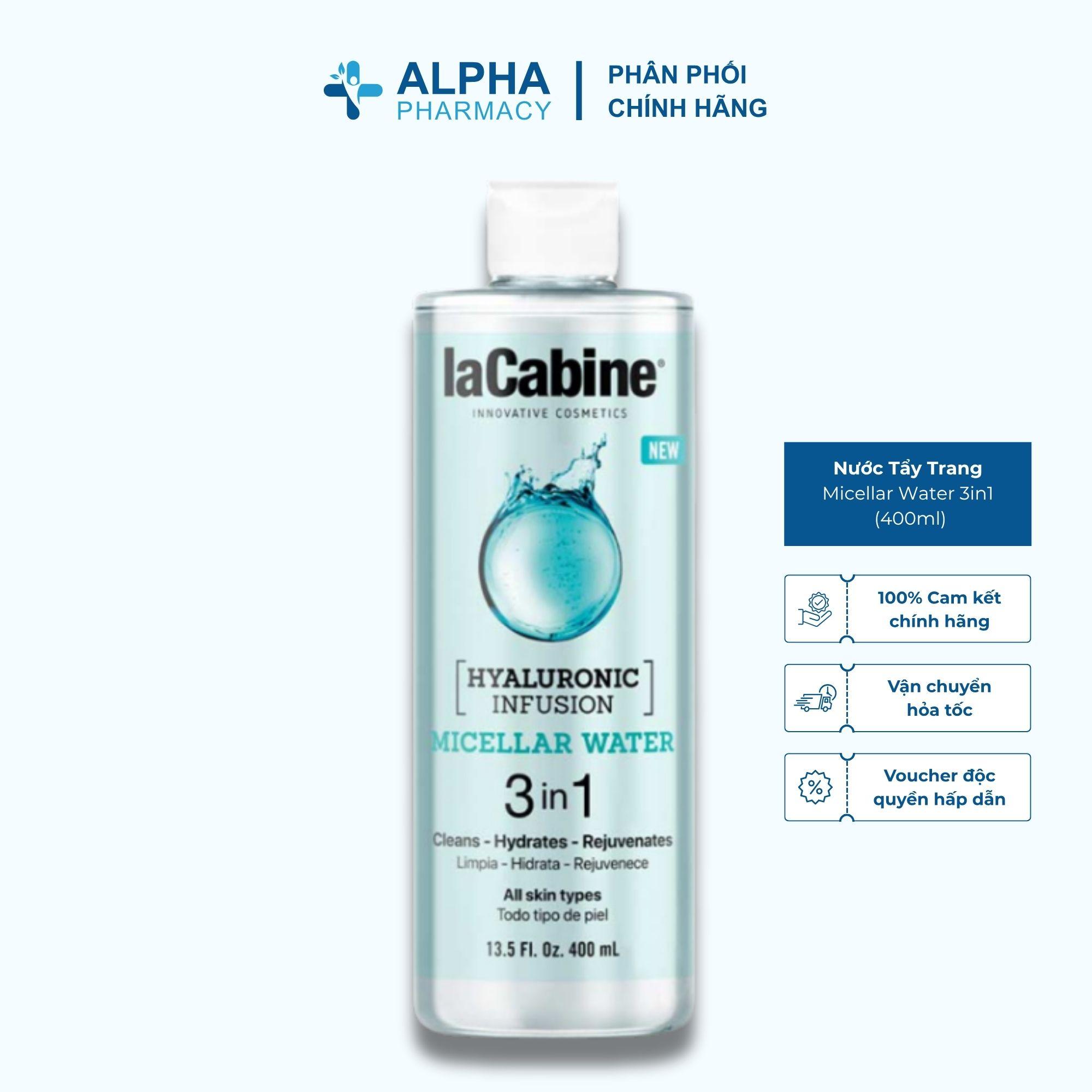 Nước Tẩy Trang LaCabine Micellar Water 3in1 Làm Sạch Sâu, Dịu Nhẹ Cho Mọi Loại Da – 400ml