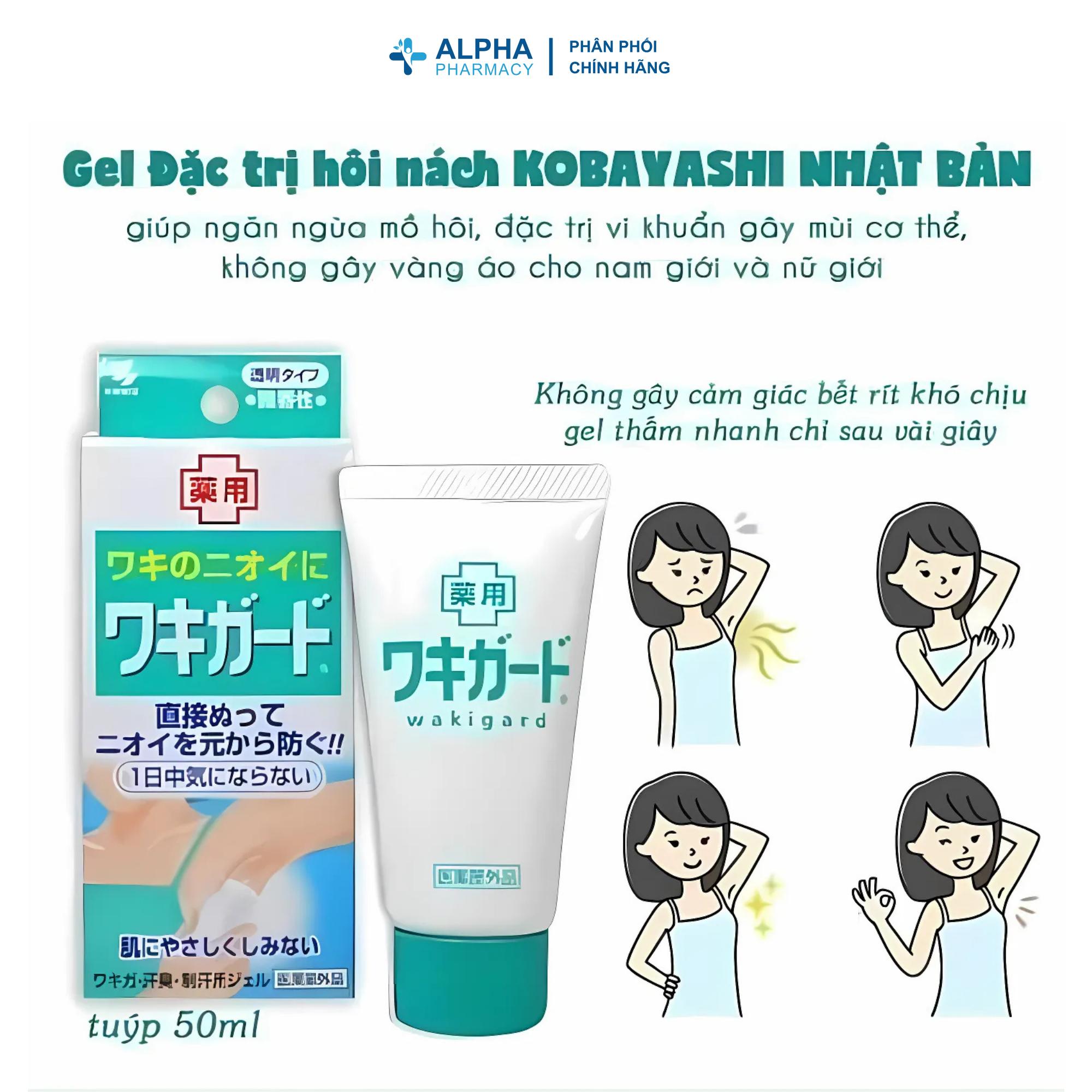 Gel Giảm Hôi Nách Kobayashi Wakigard Khử Mùi, Ngăn Mồ Hôi – 50g - Image 4