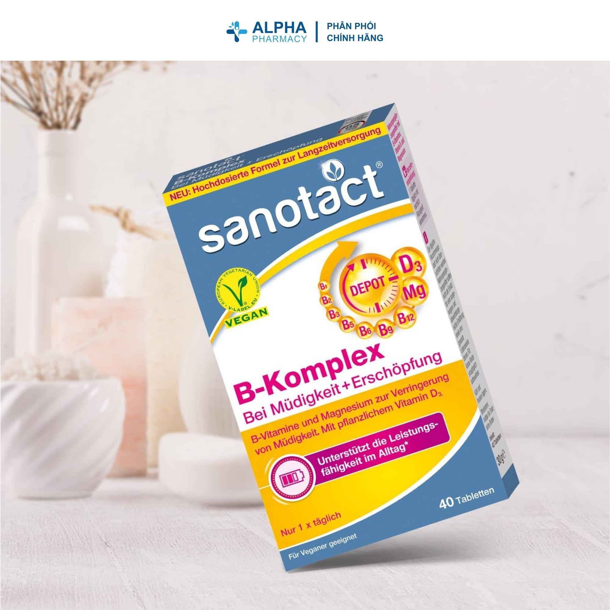 Viên Uống Bổ Sung Vitamin B-Complex + Magie + D3 Sanotact – Hộp 40 Viên - Image 4