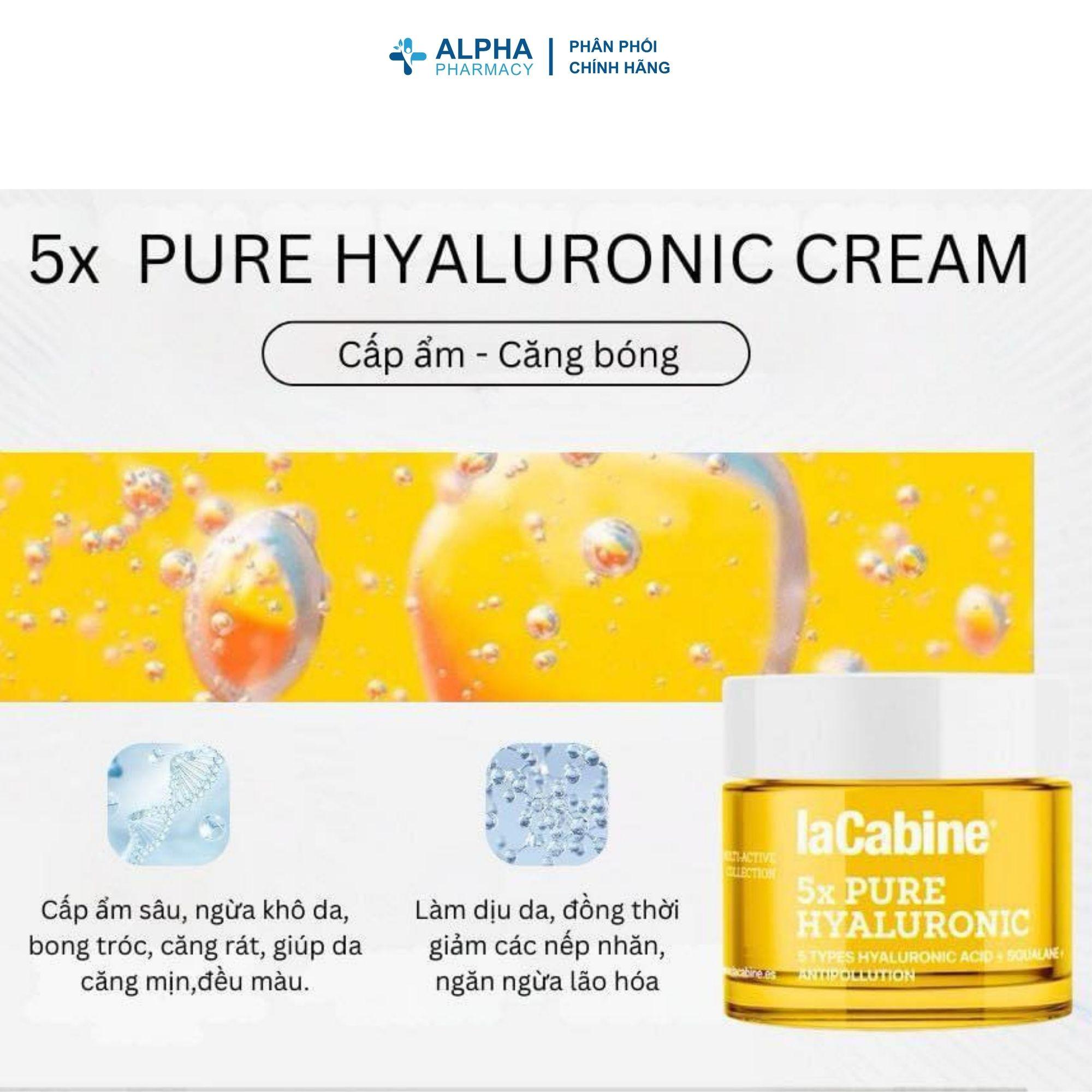 Kem Dưỡng LaCabine 5X Pure Hyaluronic Cấp Ẩm Sâu, Mờ Nếp Nhăn – 50ml - Image 3