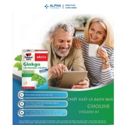 Alternative view of Viên Uống Doppelherz Ginkgo + Vitamin B + Choline Hỗ Trợ Tăng Cường Tập Trung Và Cải Thiện Trí Nhớ – Hộp 30 Viên