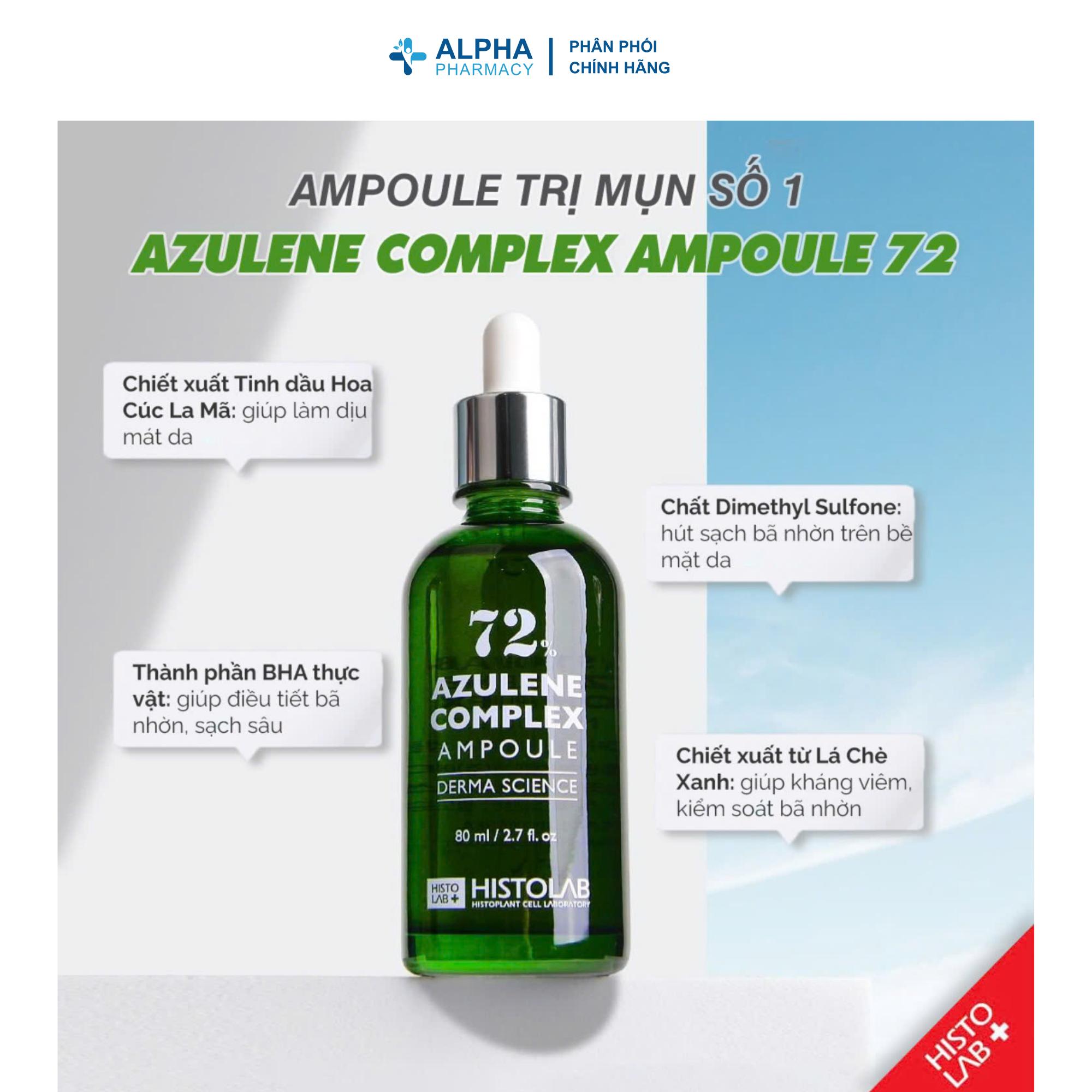 Tinh Chất Giảm Mụn Histolab Azulene Complex Ampoule 72% Serum Làm Dịu Da – 50ml - Image 3