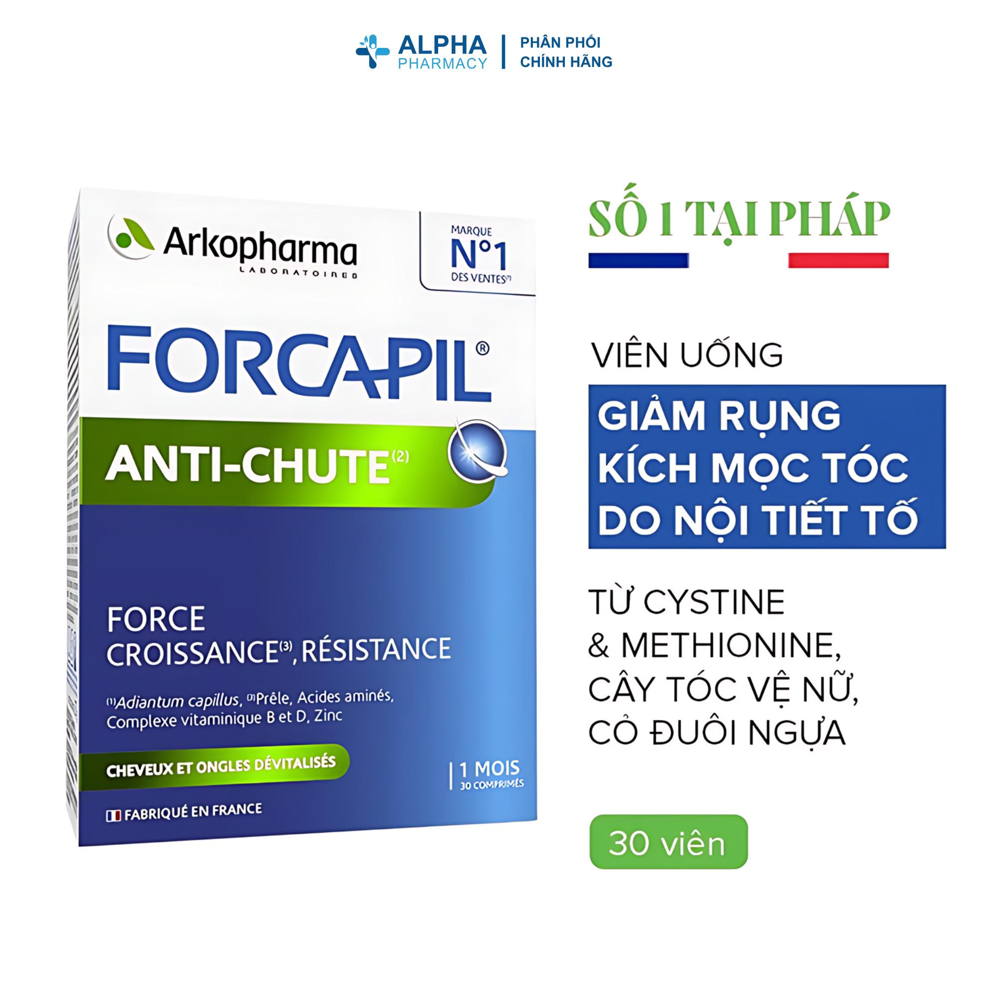 Viên Uống Arkopharma Forcapil Anti-Chute Giảm Rụng, Kích Thích Mọc Tóc – Hộp 30 Viên - Image 3