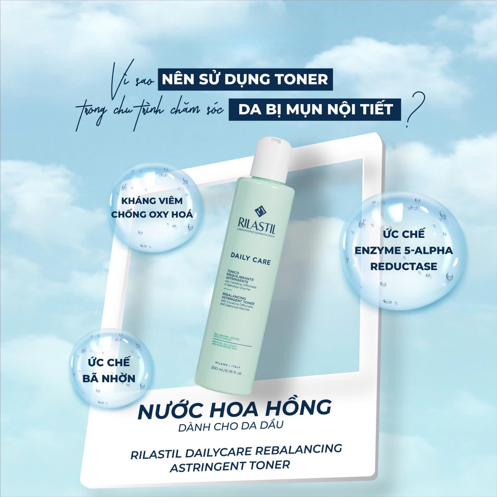 Nước Cân Bằng Độ Ẩm Rilastil Daily Care Astringent Rebalancing Toner - 200ml - Image 3