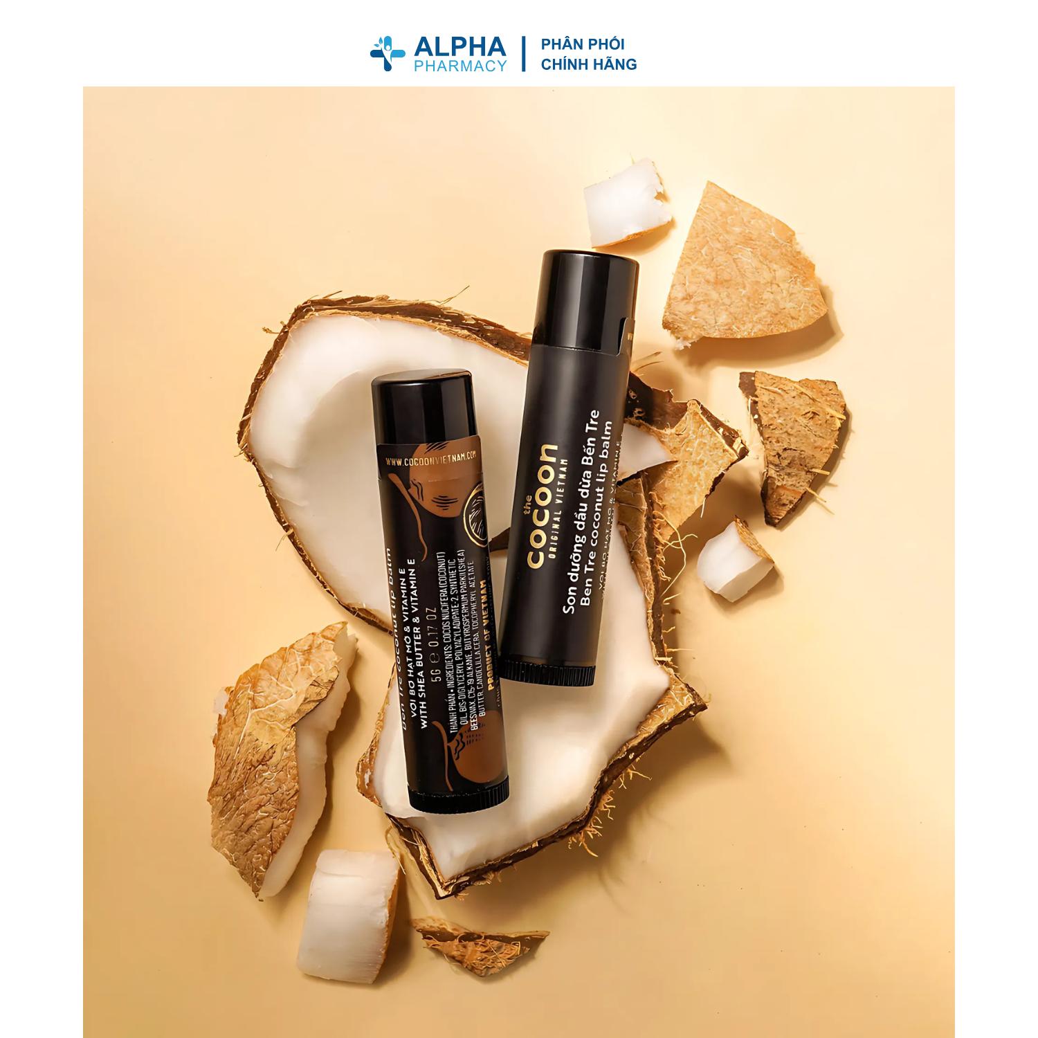 Son Dưỡng Dừa Cocoon Bến Tre Dưỡng Môi Mềm Mịn – 5g - Image 4