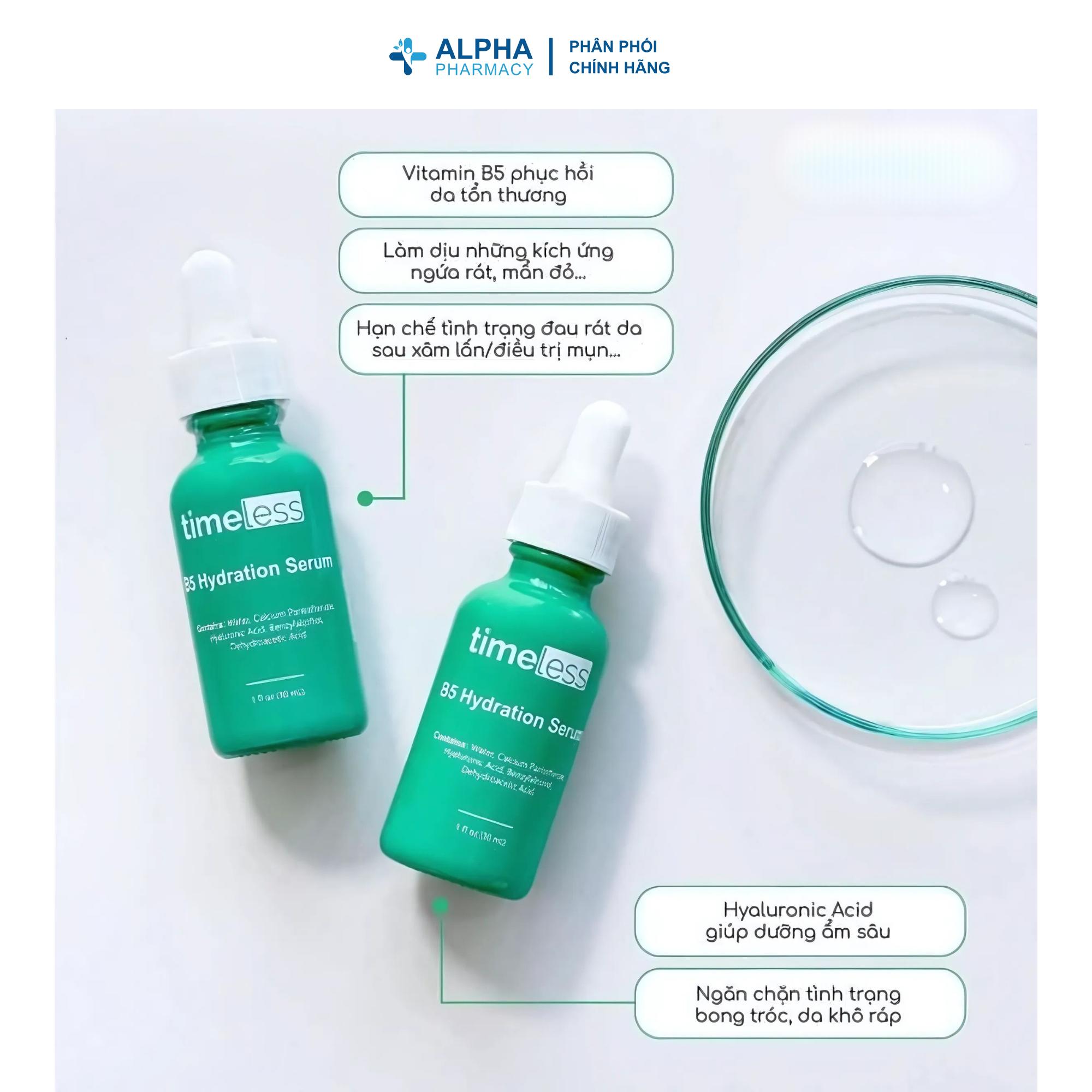 Tinh Chất Timeless Vitamin B5 Làm Dịu Da, Phục Hồi Da – 30ml - Image 3