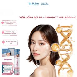 Alternative view of Viên Uống Đẹp Da, Chống Oxy Hóa Sanotact Kollagen + C Giúp Sáng Da, Căng Bóng – Hộp 20 Viên