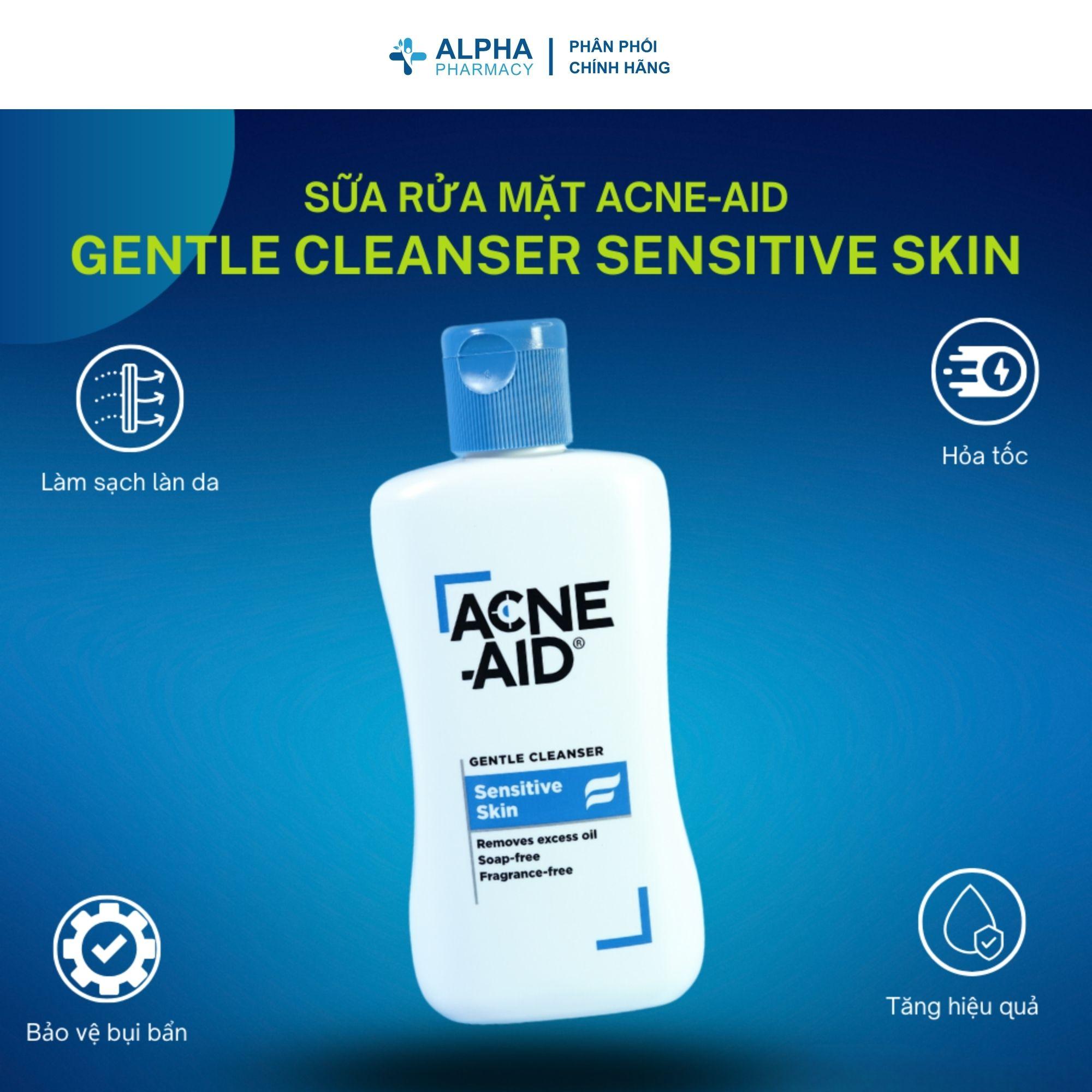 Sữa Rửa Mặt Acne-Aid Gentle Cleanser Sensitive Skin Làm Sạch Dịu Nhẹ, Giảm Kích Ứng – 100ml - Image 5