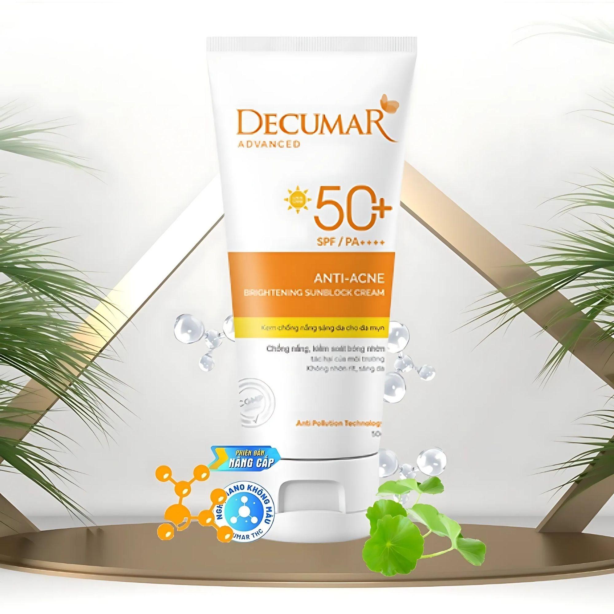 Kem Chống Nắng Decumar Nano THC Sáng Da, Kiểm Soát Dầu - 50g - Image 2