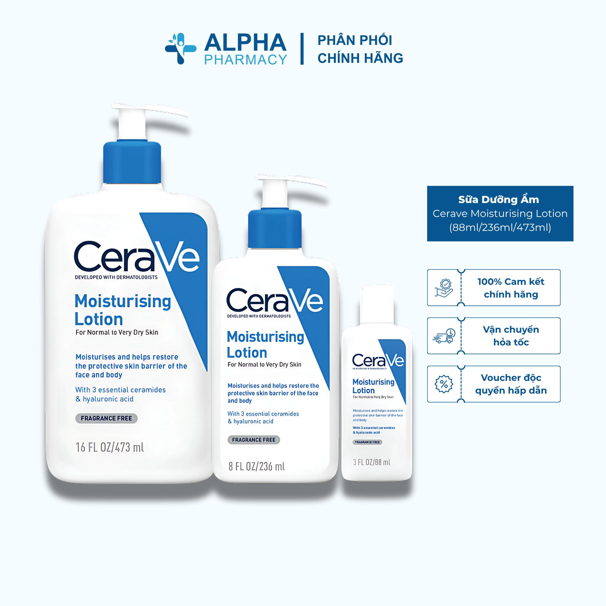 Sữa Dưỡng Ẩm Cerave Moisturising Lotion Dành Cho Da Thường - 88ml/236ml/473ml