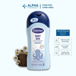 Sữa Tắm Bubchen Baby Bad Tạo Bọt Màu Xanh Dịu Nhẹ Làm Sạch Da Nhạy Cảm Cho Bé – 1000ml