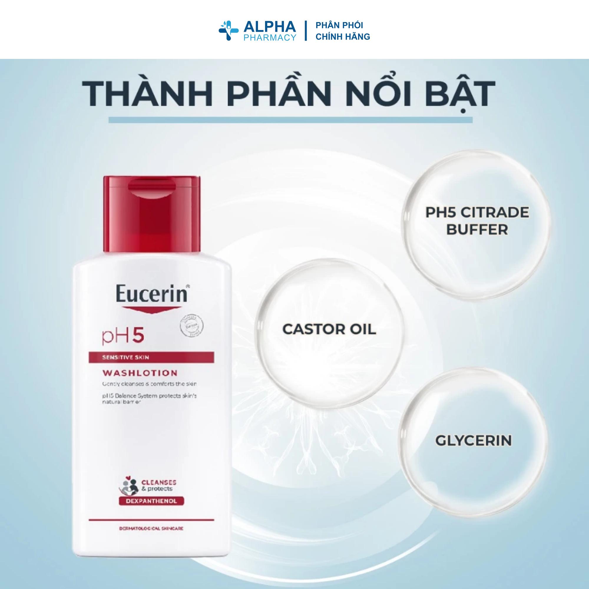 Sữa Tắm Eucerin PH5 Washlotion Dành Cho Da Nhạy Cảm - 200ml/400ml/1000ml - Image 5