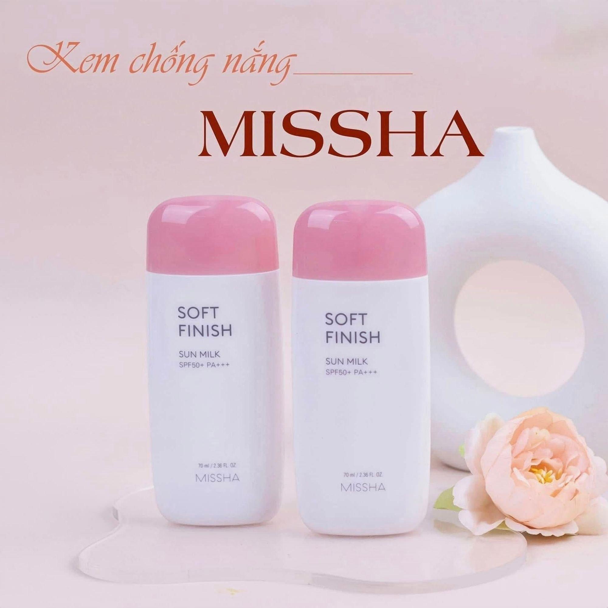 Kem Chống Nắng Missha All Around Safe Block Soft Finish Sun Milk Spf50+ PA+++ - 70ml (Hồng) - Image 4