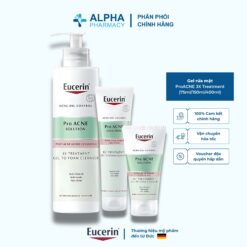 Gel Rửa Mặt Eucerin ProACNE 3X Treatment Gel To Foam Cleanser Làm Sạch Sâu & Giảm Mụn – 75ml/150ml/400ml
