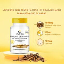 Alternative view of Đông Trùng Hạ Thảo Warnke Cordyceps Extrakt 500mg – Hộp 120 viên