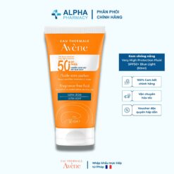 Sữa Chống Nắng Quang Avene Very High Protection Fluid SPF50+ Blue Light Bảo vệ Phổ Rộng Cho Da Thường, Da Hỗ Hợp - 50ml