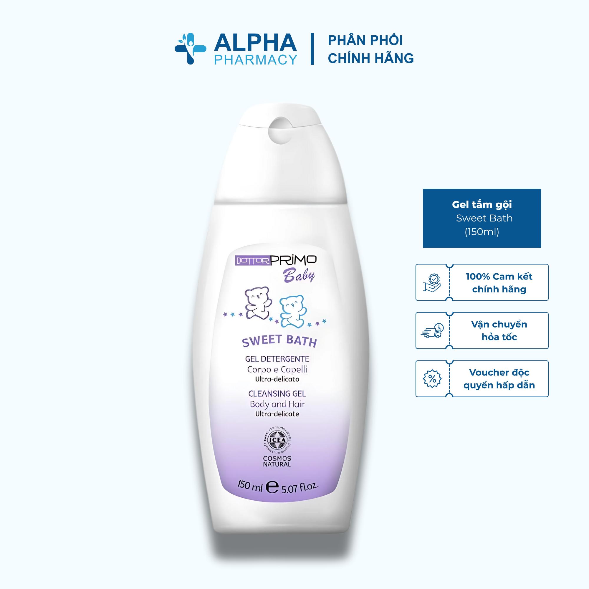 Gel Tắm Gội Toàn Thân DottorPrimo Sweet Bath Dịu Nhẹ Cho Bé - 150ml