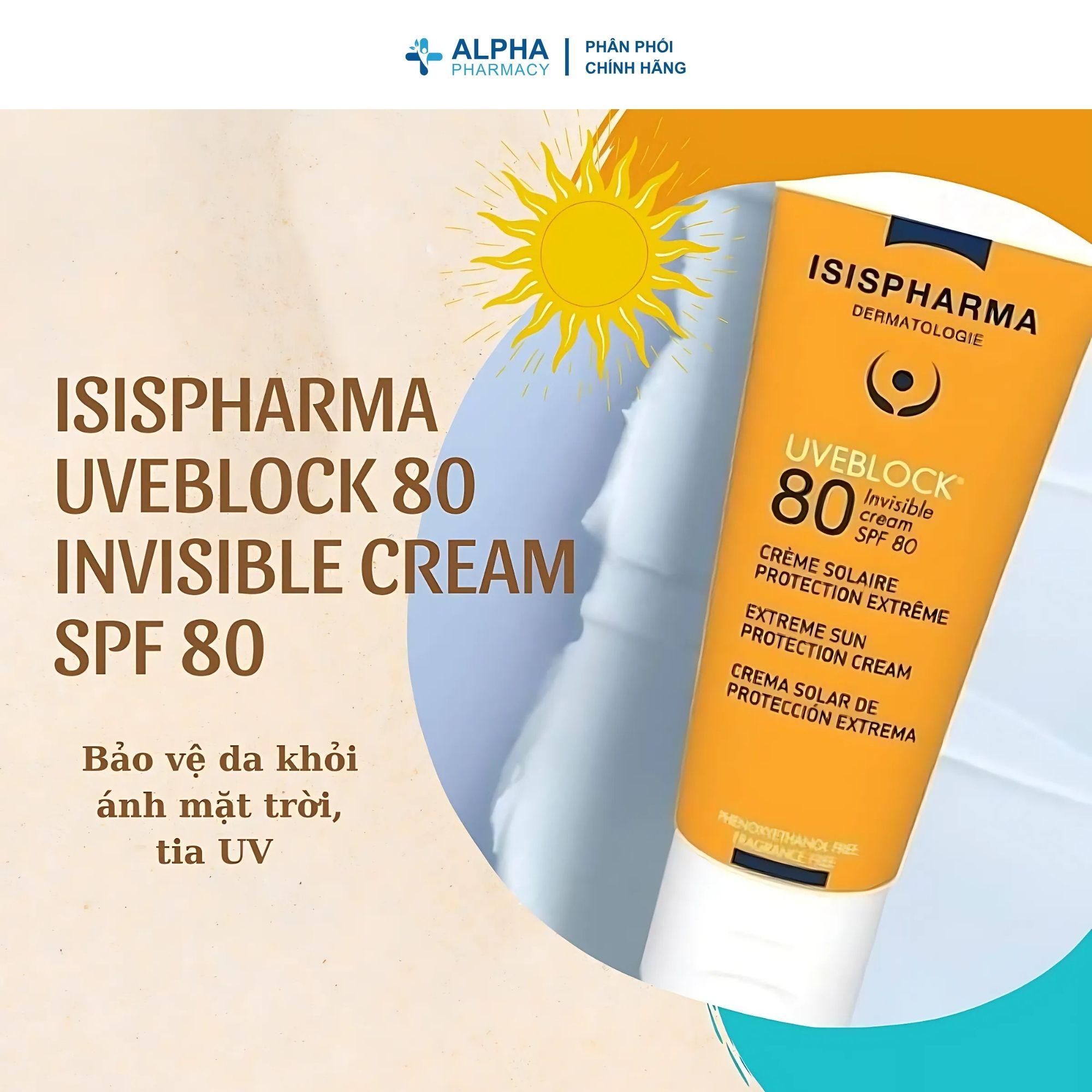 Kem Chống Nắng Isis Pharma Uveblock 80 Tinted Cream SPF50+ Ngăn Ngừa Sạm Da – 40ml - Image 4