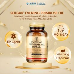 Alternative view of Viên Uống Tinh Dầu Hoa Anh Thảo Solgar Evening Primrose Oil 1300mg Hỗ Trợ Cân Bằng Nội Tiết – 60 Viên