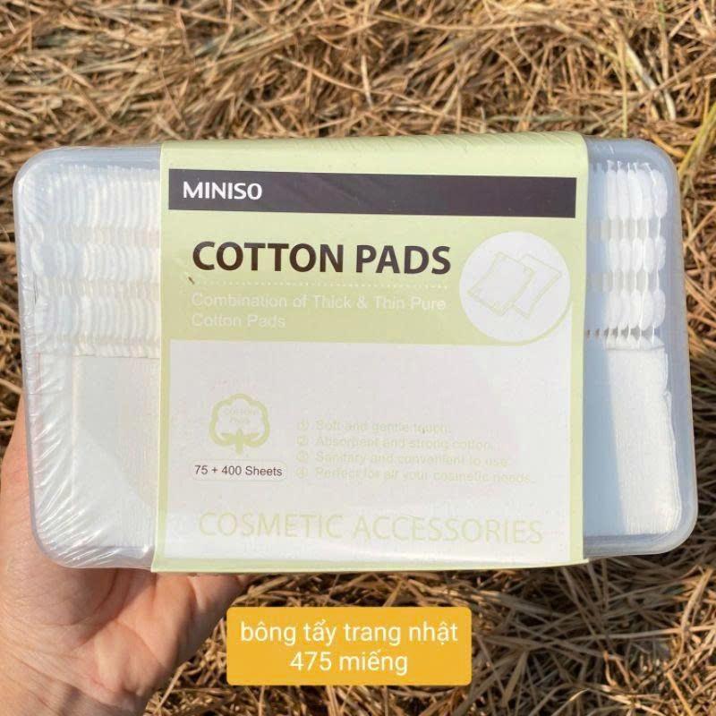 Bông Tẩy Trang Miniso Nhật Bản Cao Cấp 475 Miếng - Gói Đơn - Image 3