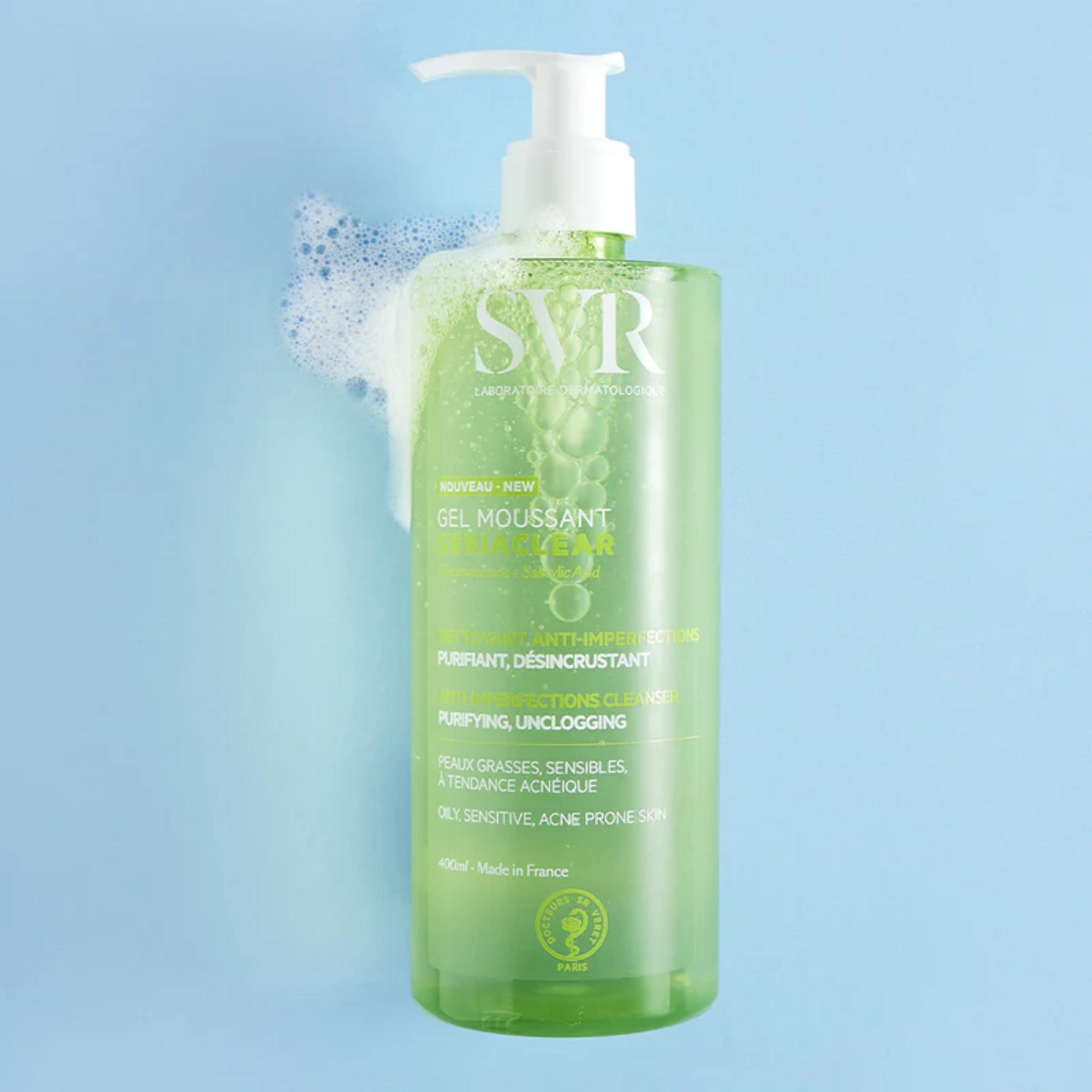 Gel Rửa Mặt Cho Da Dầu Mụn SVR Sebiaclear Gel Moussant 400ml/400ml Refill - Image 2