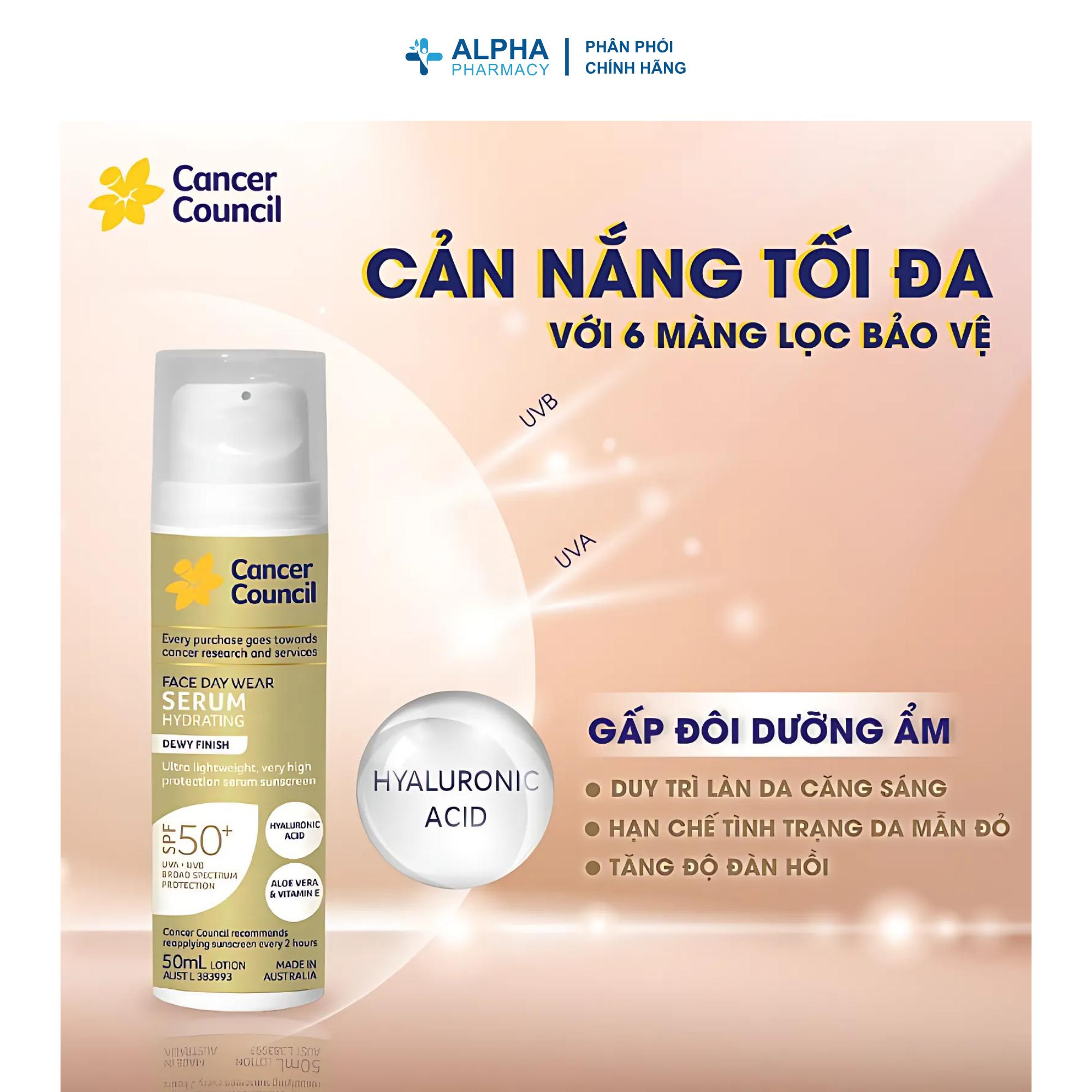 Kem Chống Nắng Cấp Ẩm Cancer Council SPF50+ Dưỡng Da & Bảo Vệ Khỏi Tia UV - 50ml - Image 5
