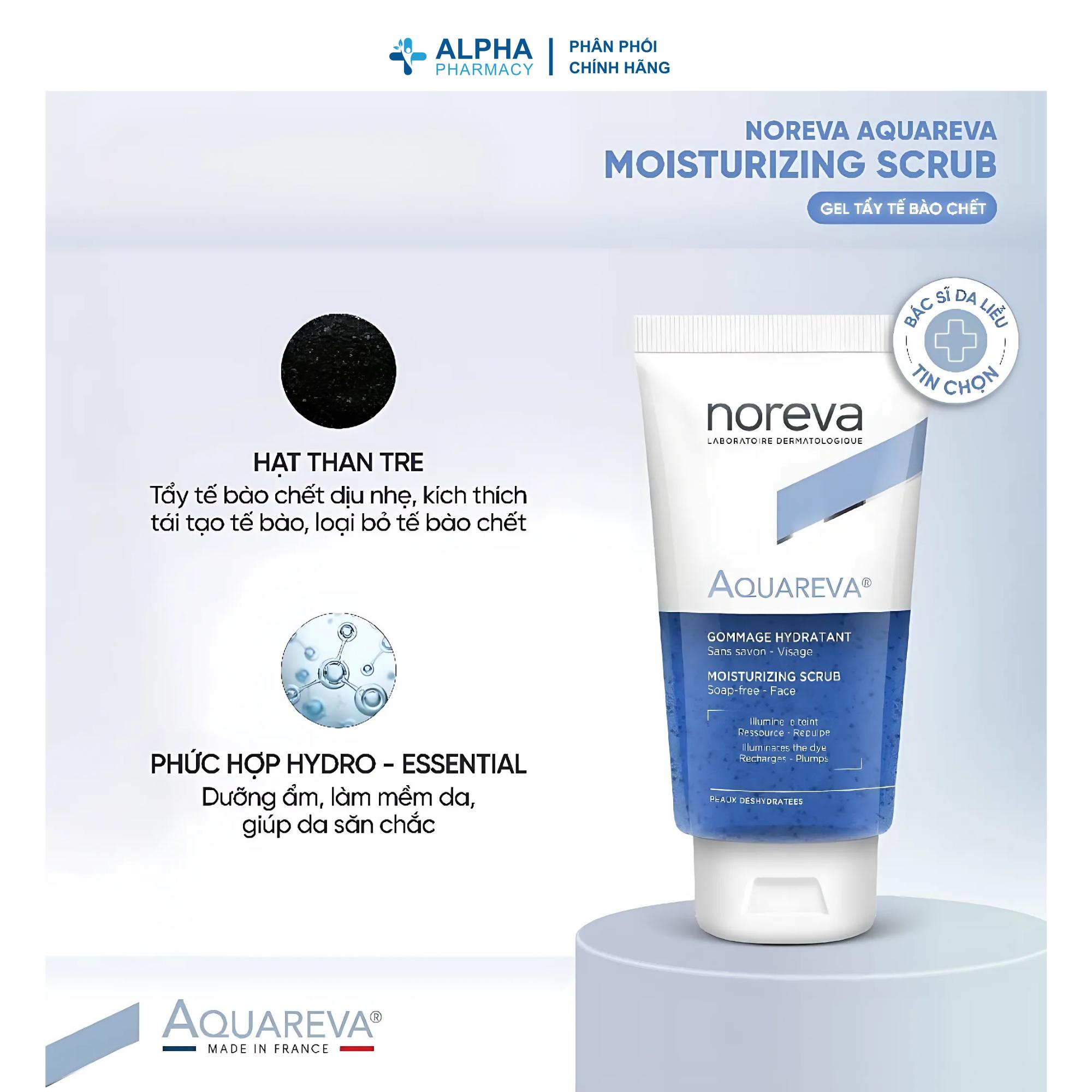 Gel Tẩy Tế Bào Chết Noreva Aquareva Moisturizing Scrub – 75ml - Image 3