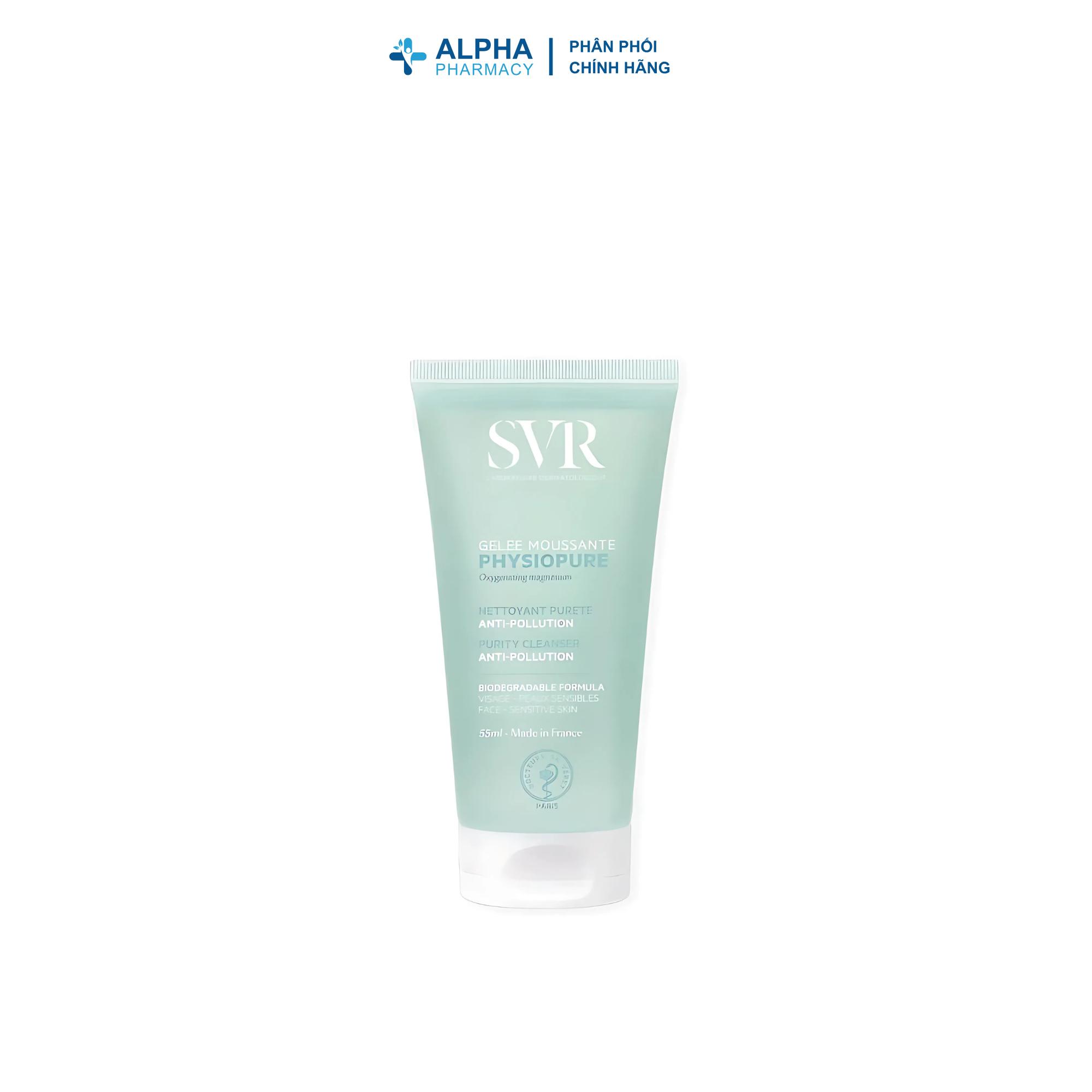 Gel Rửa Mặt SVR Physiopure Gelée Moussante Làm Sạch Dịu Nhẹ Cho Da Nhạy Cảm – 55ml/200ml/400ml - Image 5