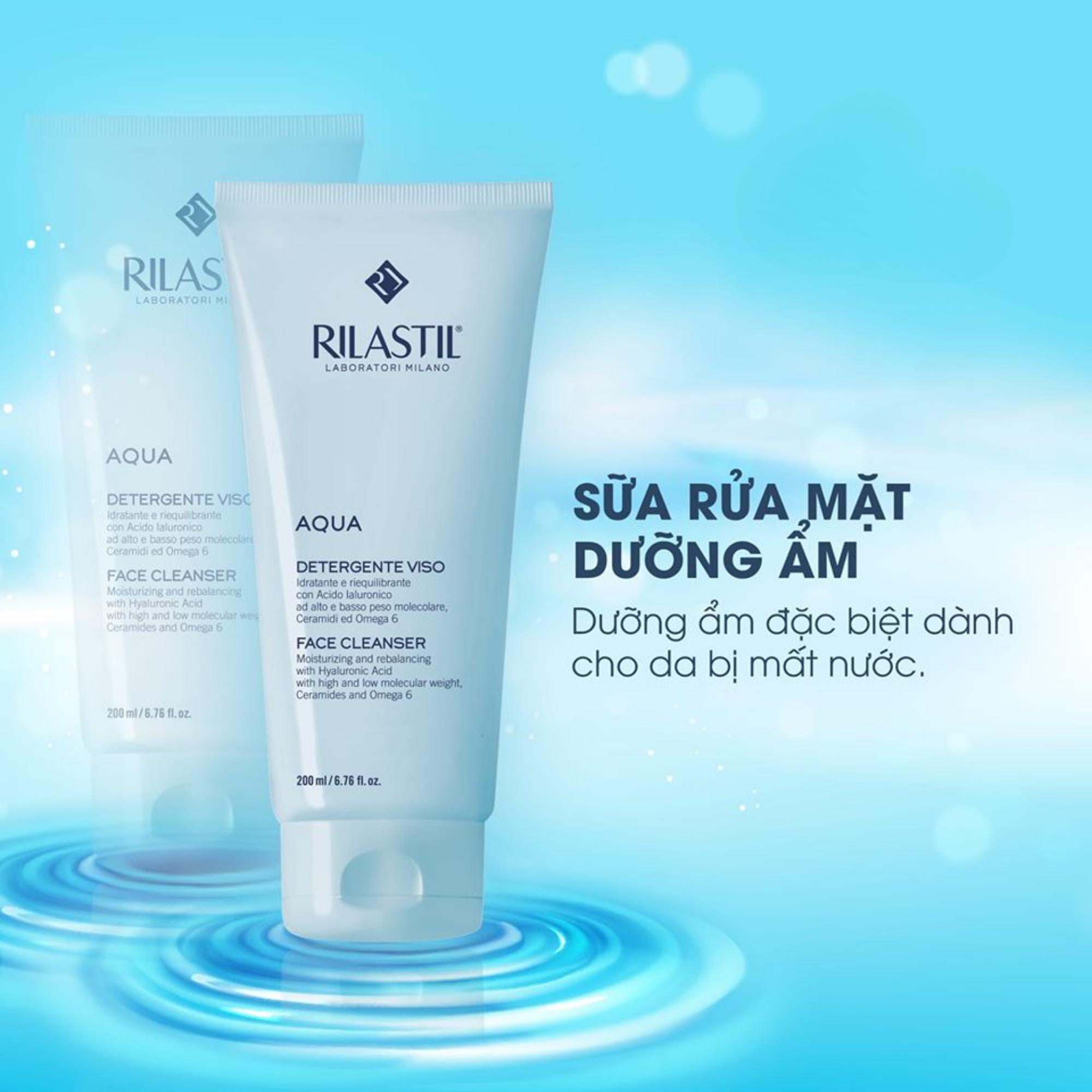 Sữa Rửa Mặt Rilastil Aqua Face Cleanser Làm Sạch & Dưỡng Ẩm Da - 200ml - Image 2