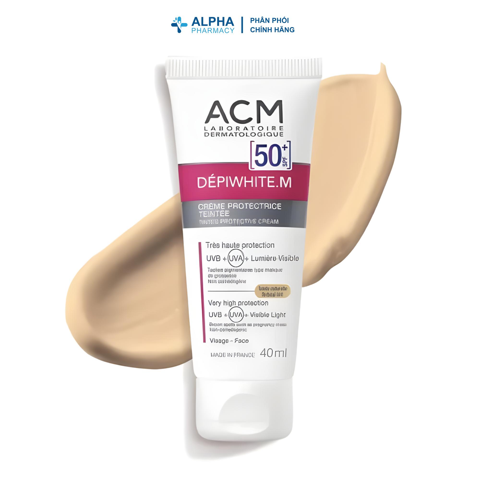 Kem Chống Nắng Phổ Rộng ACM Depiwhite M Protective Cream SPF50+ Giảm Nám Sạm Và Bảo Vệ Da - 40ml - Image 3