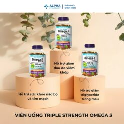 Alternative view of Viên Uống Omega-3 Webber Naturals Triple Strength Hỗ Trợ Tim Mạch, Não Bộ Và Xương Khớp – Lọ 80 Viên/120 Viên