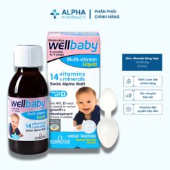 Siro Vitamin Tổng Hợp Vitabiotics Wellbaby Cho Trẻ Từ 4 Tháng Đến 4 Tuổi – Chai 150ml