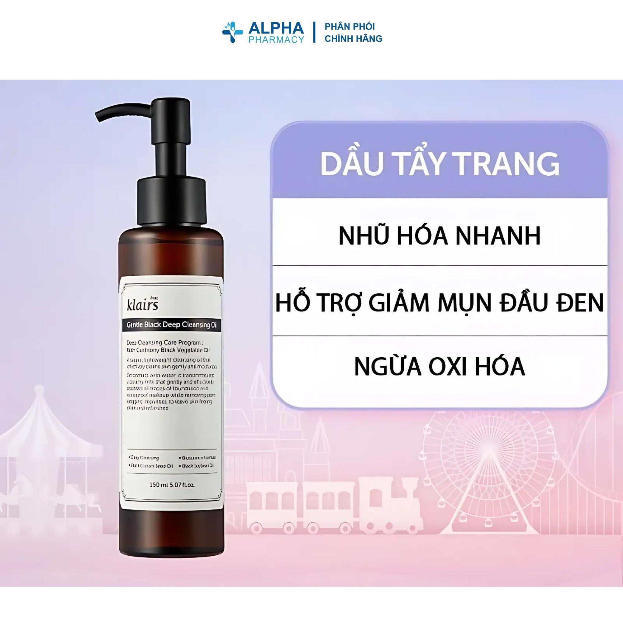 Dầu Tẩy Trang Klairs Gentle Black Deep Cleansing Oil Làm Sạch Sâu & Giữ Ẩm Da – 150ml - Image 4
