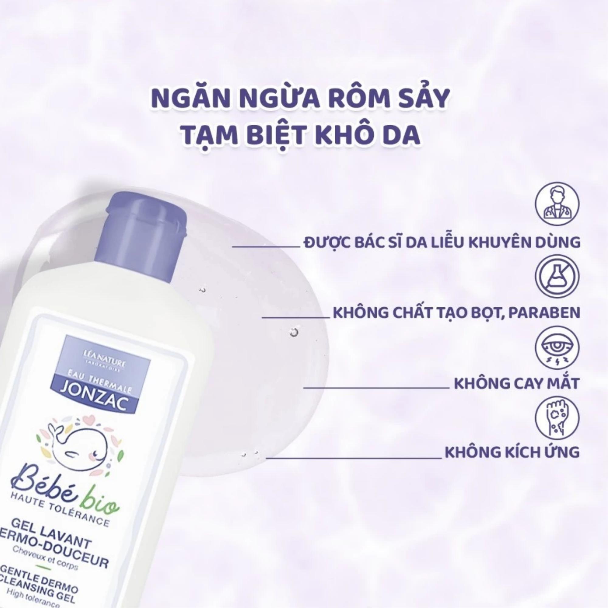 Gel Tắm Gội Hữu Cơ Jonzac Dành Cho Bé Từ Sơ Sinh 250ml/500ml - Image 5