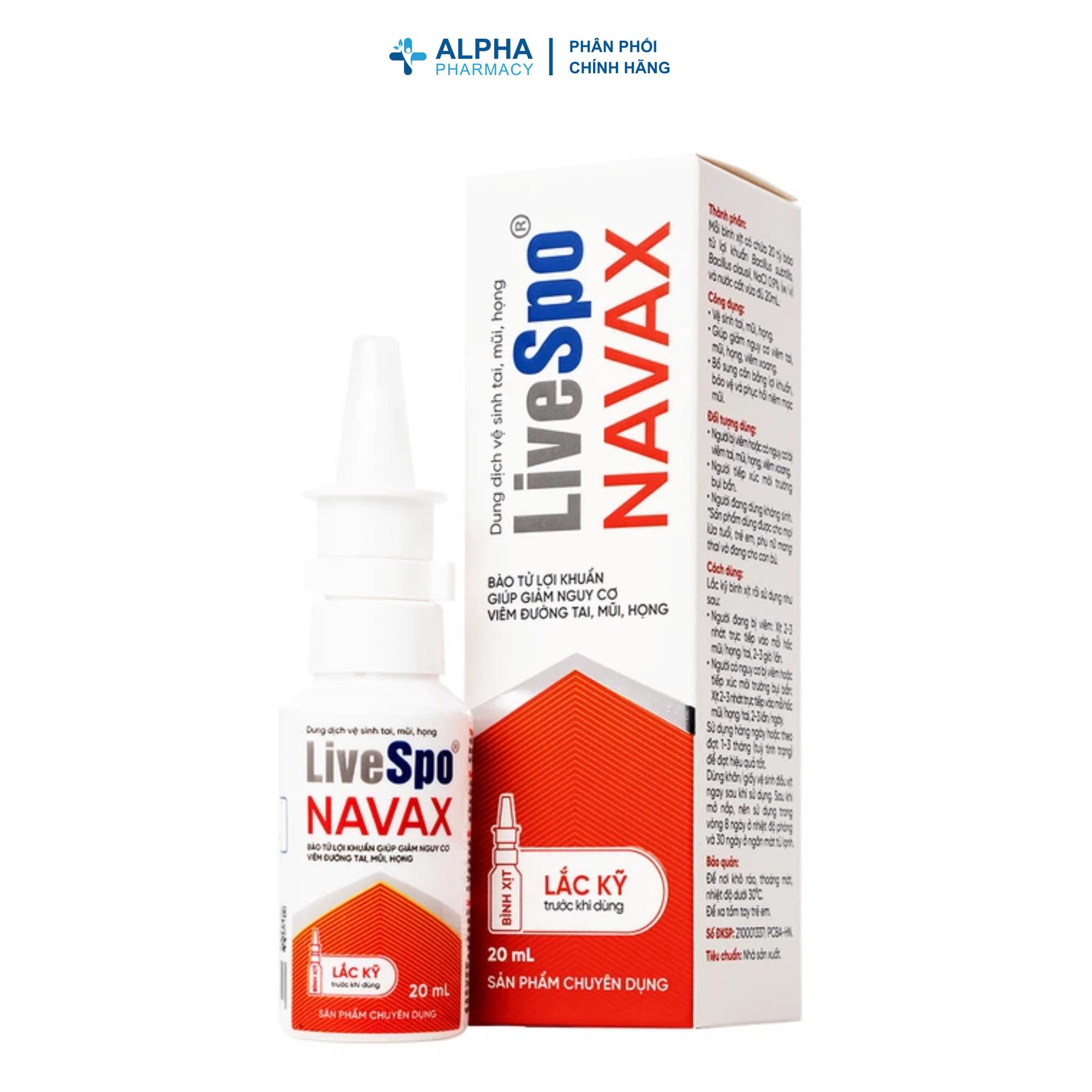 Dung Dịch Vệ Sinh Tai Mũi Họng LiveSpo Navax - 20ml - Image 2