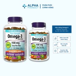 Viên Uống Omega-3 Webber Naturals Triple Strength Hỗ Trợ Tim Mạch, Não Bộ Và Xương Khớp – Lọ 80 Viên/120 Viên