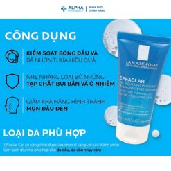 Alternative view of Gel Rửa Mặt La Roche-Posay Effaclar Làm Sạch Dịu Nhẹ Cho Da Dầu & Nhạy Cảm – 50ml (Mini size)