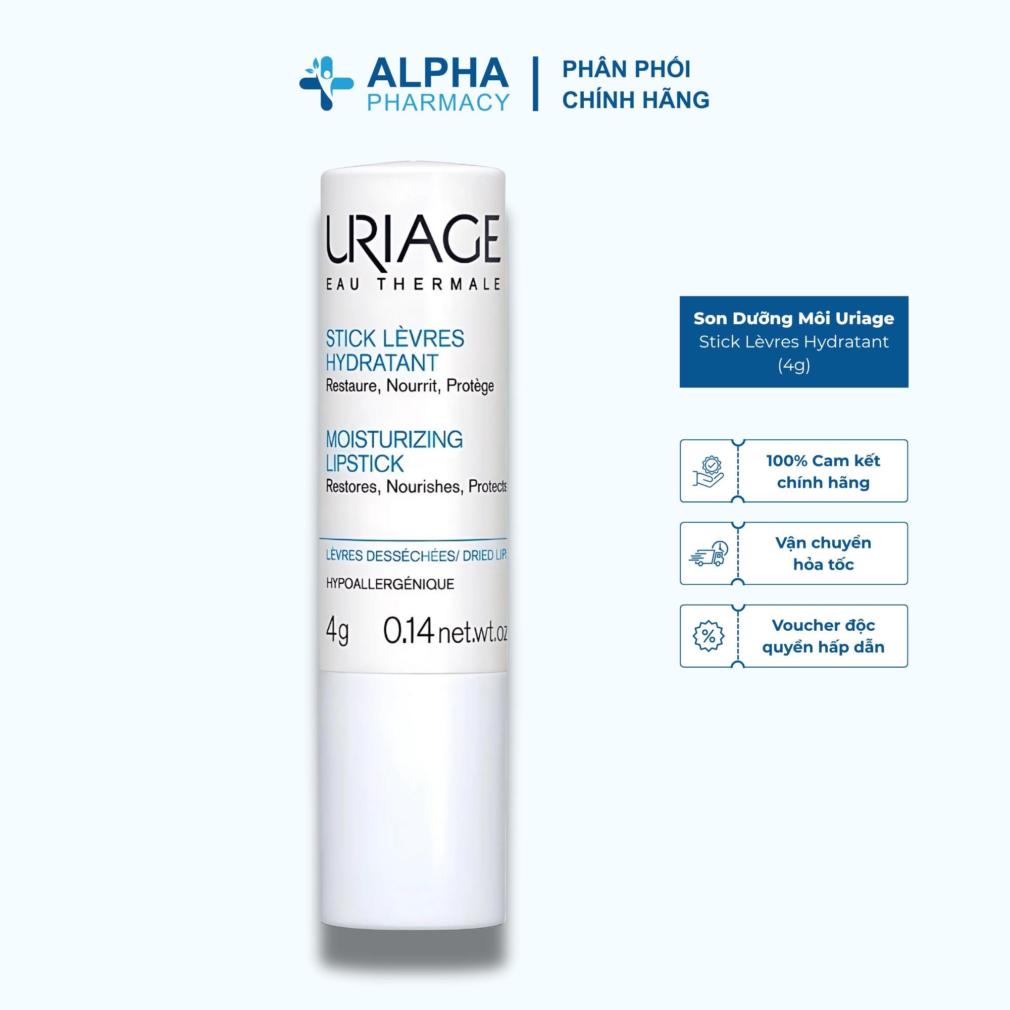 Son Dưỡng Môi Uriage Stick Lèvres Hydratant Dưỡng Môi Khô & Nứt Nẻ – 4g